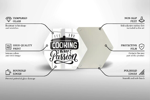 Tagliere in vetro Cucinare è la mia passione