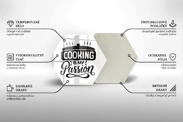 Tagliere in vetro Cucinare è la mia passione