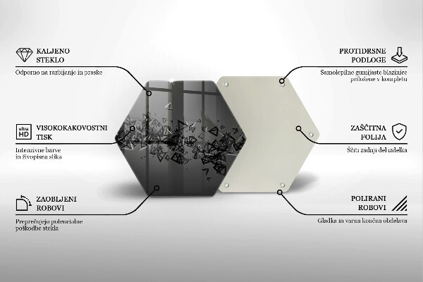 Tagliere in vetro Forme astratte 3D