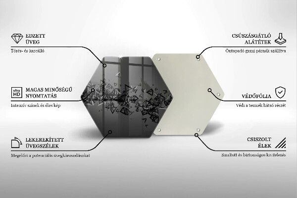 Tagliere in vetro Forme astratte 3D