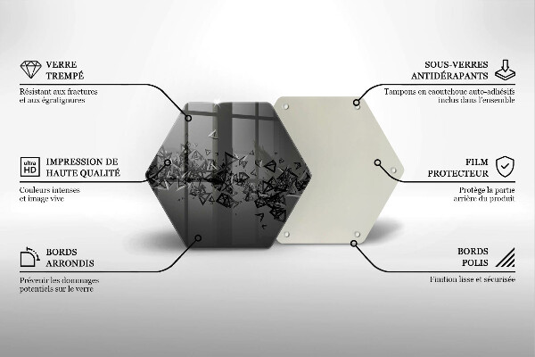Tagliere in vetro Forme astratte 3D