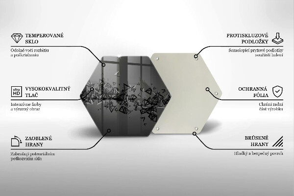 Tagliere in vetro Forme astratte 3D