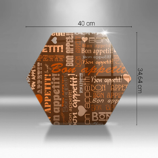 Tagliere in vetro Sottotitoli Bon appetit