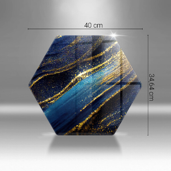 Tagliere in vetro temperato Astrazione blu navy