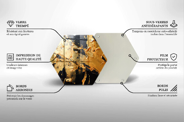 Tagliere in vetro temperato Texture di vernice elegante