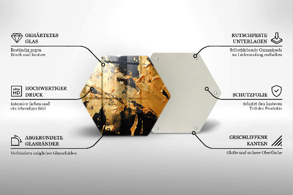 Tagliere in vetro temperato Texture di vernice elegante