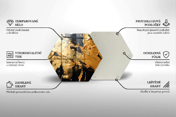 Tagliere in vetro temperato Texture di vernice elegante