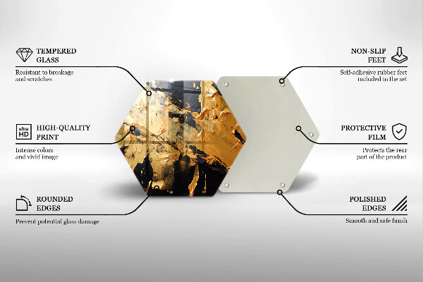 Tagliere in vetro temperato Texture di vernice elegante