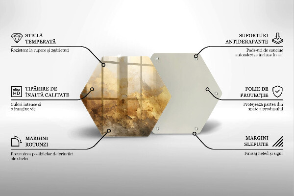 Tagliere in vetro temperato Trama ricca
