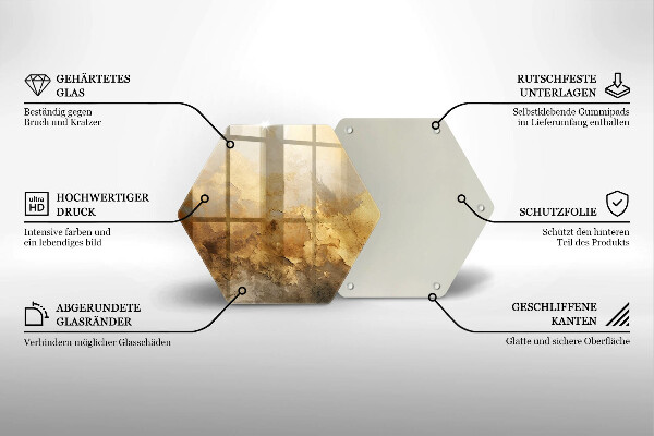 Tagliere in vetro temperato Trama ricca