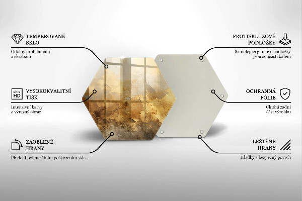 Tagliere in vetro temperato Trama ricca