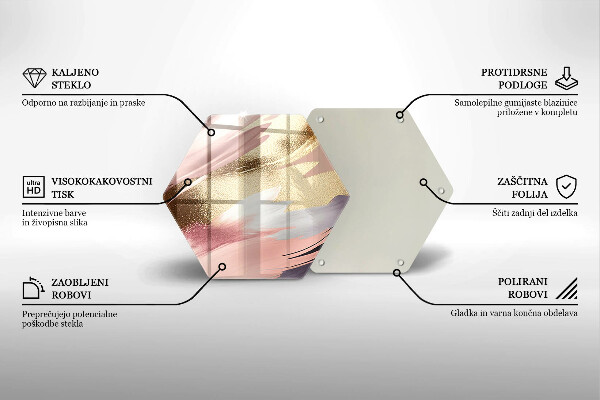 Tagliere in vetro temperato Macchie pastello