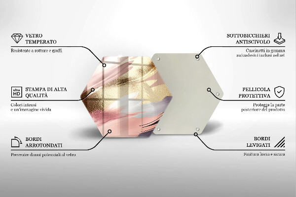 Tagliere in vetro temperato Macchie pastello