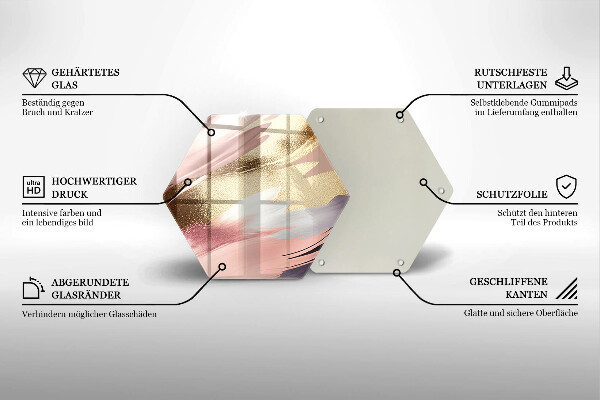 Tagliere in vetro temperato Macchie pastello
