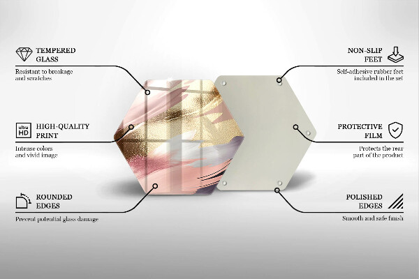 Tagliere in vetro temperato Macchie pastello