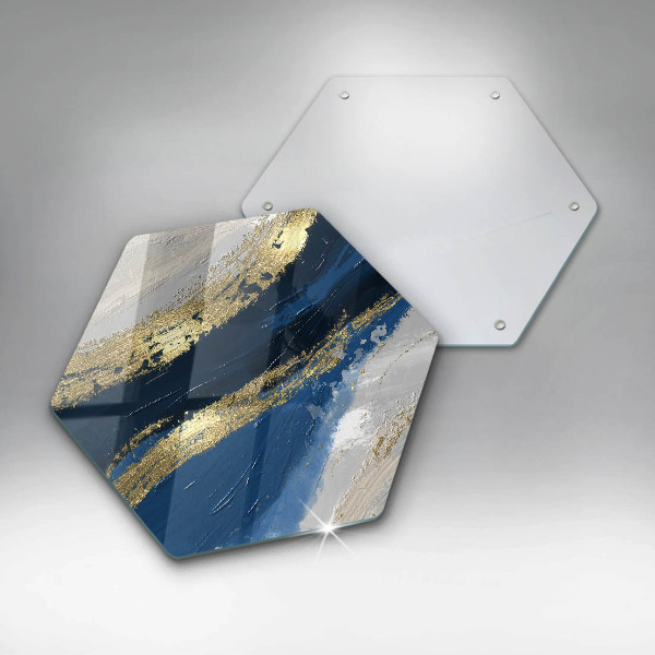 Tagliere in vetro temperato Texture con oro