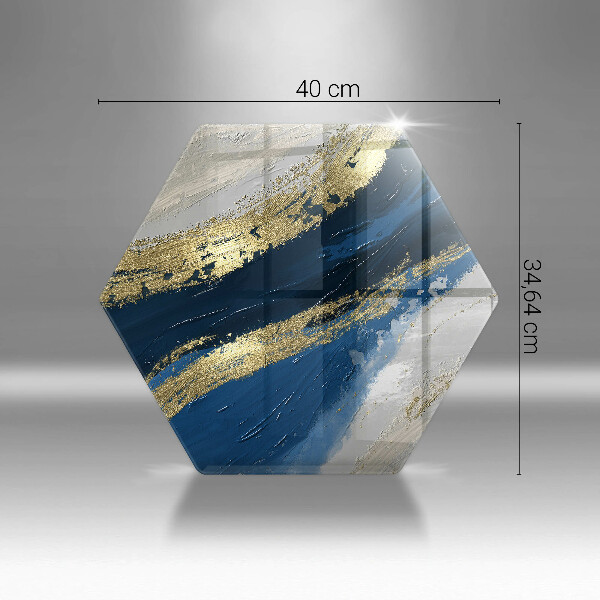 Tagliere in vetro temperato Texture con oro