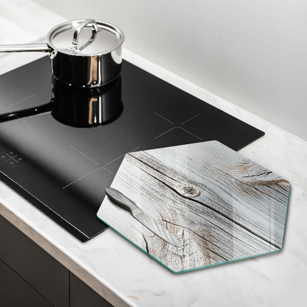 Tagliere in vetro temperato Struttura in legno chiaro