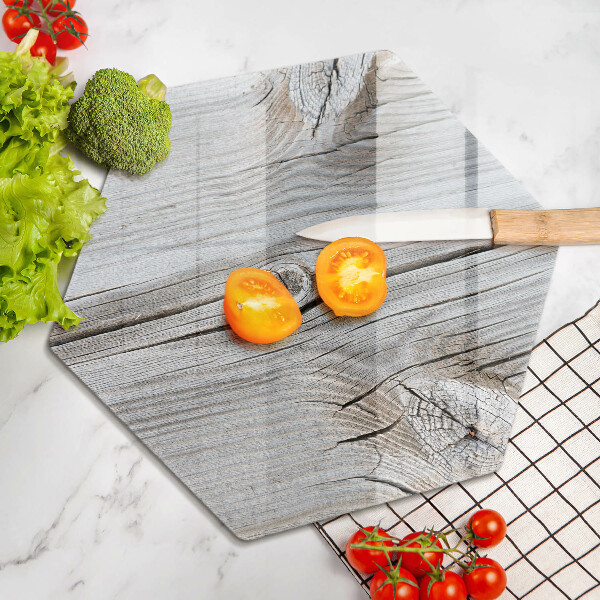 Tagliere in vetro temperato Struttura in legno chiaro