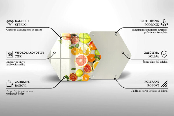 Tagliere in vetro temperato Agrumi
