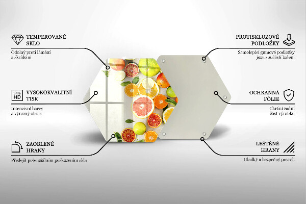 Tagliere in vetro temperato Agrumi