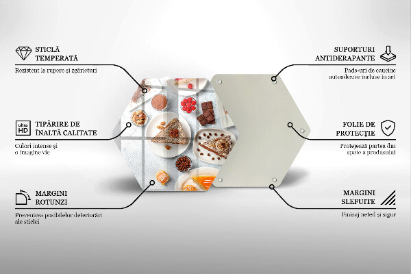 Tagliere in vetro temperato La dolcezza della torta