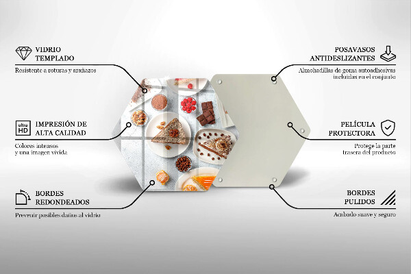 Tagliere in vetro temperato La dolcezza della torta