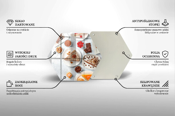 Tagliere in vetro temperato La dolcezza della torta