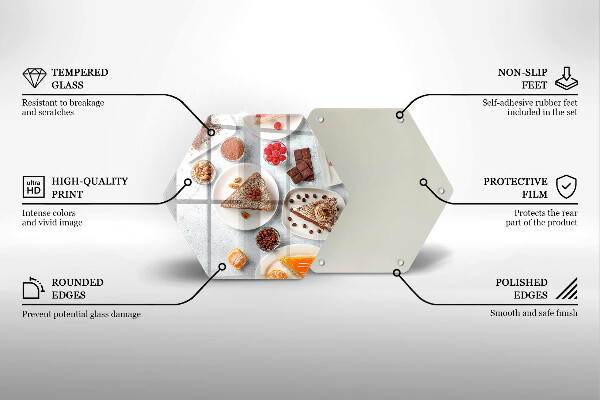 Tagliere in vetro temperato La dolcezza della torta