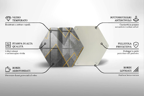 Tagliere in vetro temperato Forme taglienti