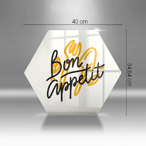 Tagliere in vetro temperato Iscrizione Bon Appetit
