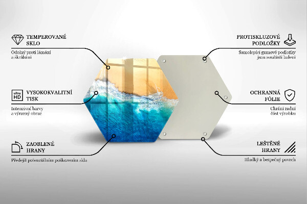 Tagliere in vetro temperato Spiaggia e mare