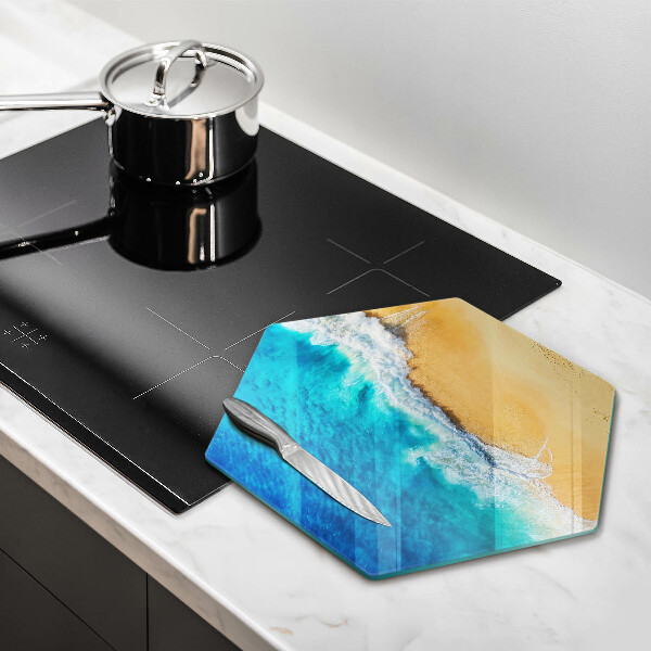 Tagliere in vetro temperato Spiaggia e mare