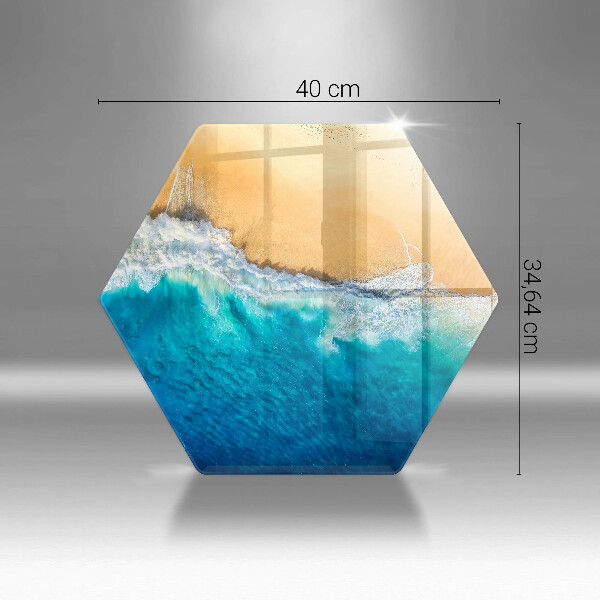 Tagliere in vetro temperato Spiaggia e mare