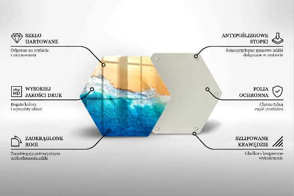 Tagliere in vetro temperato Spiaggia e mare