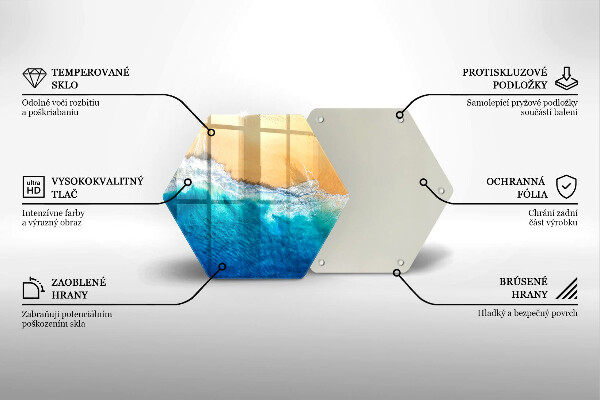 Tagliere in vetro temperato Spiaggia e mare