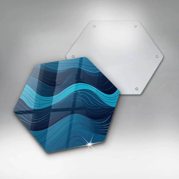 Tagliere in vetro temperato Onde astratte