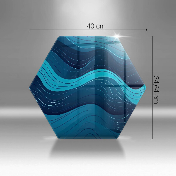 Tagliere in vetro temperato Onde astratte