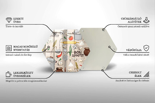 Tagliere in vetro temperato Illustrazione della cucina