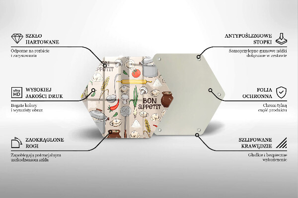 Tagliere in vetro temperato Illustrazione della cucina