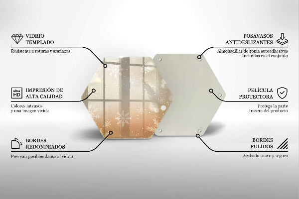 Tagliere in vetro temperato Fiocchi di neve