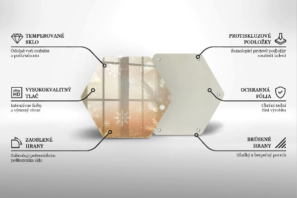 Tagliere in vetro temperato Fiocchi di neve