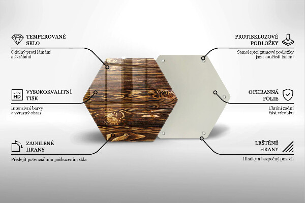 Tagliere in vetro temperato Struttura del legno