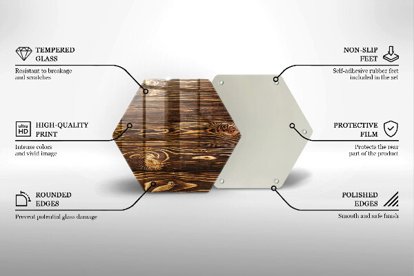 Tagliere in vetro temperato Struttura del legno