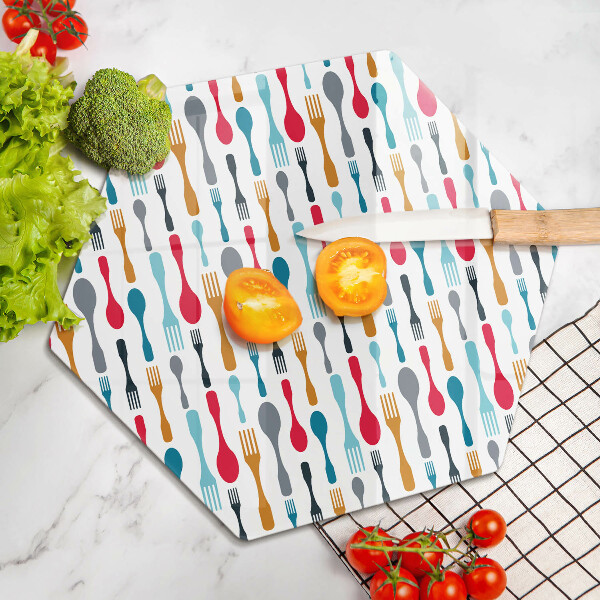 Tagliere in vetro temperato Illustrazione del cucchiaio