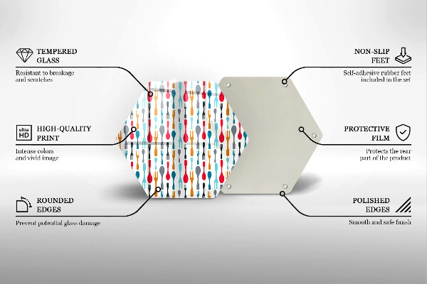 Tagliere in vetro temperato Illustrazione del cucchiaio