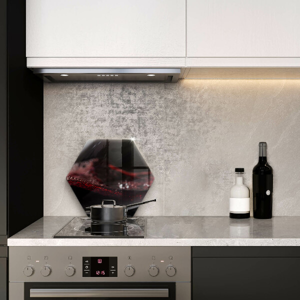 Tagliere in vetro temperato Vino rosso in un bicchiere