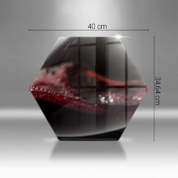 Tagliere in vetro temperato Vino rosso in un bicchiere