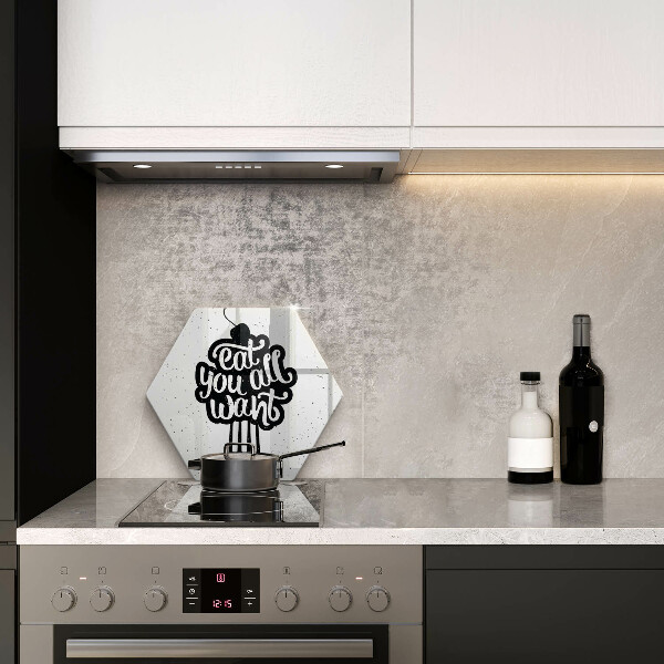 Tagliere in vetro temperato Eat all you want