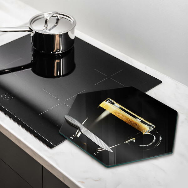 Tagliere in vetro temperato Un bicchiere di caffè nero